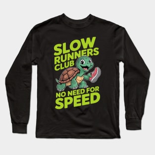 Slow Runners Club Turtle Tortoise Kawaii Running Long Sleeve T-Shirt